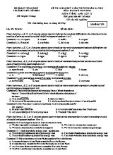 Đề thi khảo sát kiến thức chuẩn bị cho năm học mới môn Tiếng Anh Lớp 12 - Mã đề 209 - Năm học 2019-2020 - Trường THPT Liễn Sơn